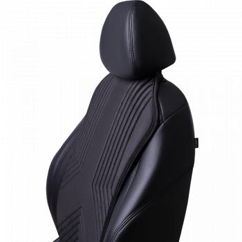 2 579 р. Накидка на сиденье (1 место Афины) ЛЮКС ст ВАН ВЭЙ Lord Autofashion   (черный, строчка черная)  с доставкой в г. Воронеж. Увеличить фотографию 7