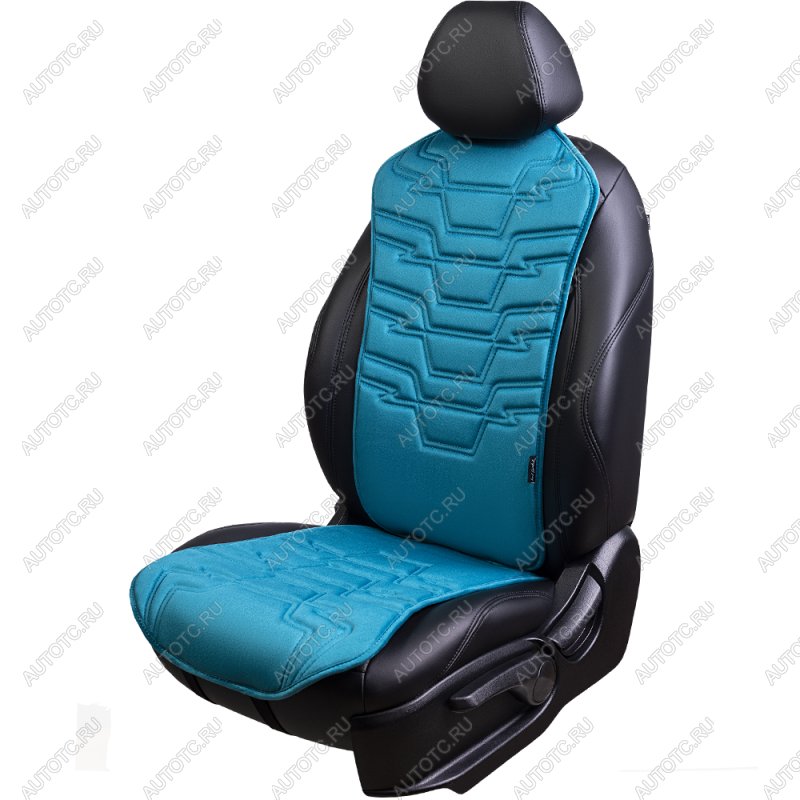 2 579 р. Накидка на сиденье (1 место Афины) ЛЮКС ст ФОРТ Lord Autofashion   (бирюзовый, строчка темно-бирюзовая)  с доставкой в г. Воронеж