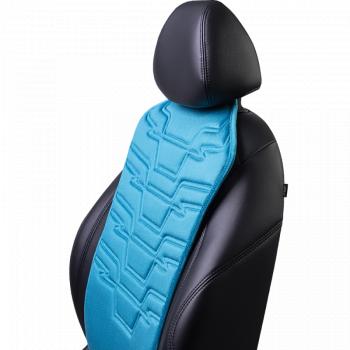 2 579 р. Накидка на сиденье (1 место Афины) ЛЮКС ст ФОРТ Lord Autofashion   (бирюзовый, строчка темно-бирюзовая)  с доставкой в г. Воронеж. Увеличить фотографию 5