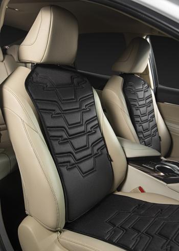 2 579 р. Накидка на сиденье (1 место Афины) ЛЮКС ст ФОРТ Lord Autofashion   (черный, строчка черная)  с доставкой в г. Воронеж. Увеличить фотографию 4
