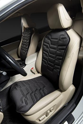 2 579 р. Накидка на сиденье (1 место Афины) ЛЮКС ст ФОРТ Lord Autofashion   (черный, строчка черная)  с доставкой в г. Воронеж. Увеличить фотографию 6