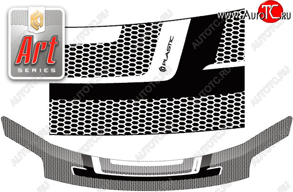 2 479 р. Дефлектор капота CA-Plastic  Toyota Sienta Dice (2011-2015) хэтчбек 5 дв. (серия Art черная)  с доставкой в г. Воронеж