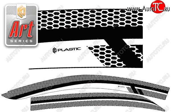 2 299 р. Дефлектора окон CA-Plastic  Toyota Premio  T260 (2007-2016) дорестайлинг, 1-ый рестайлинг (серия Art белая)  с доставкой в г. Воронеж