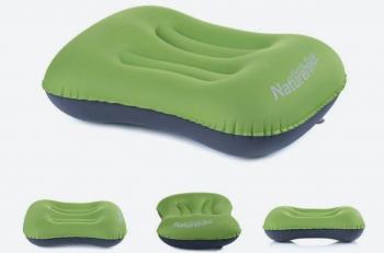 1 369 р. Подушка туристическая надувная Naturehike 42x32x11см, зеленая  nh17t013-z-gr  с доставкой в г. Воронеж. Увеличить фотографию 2