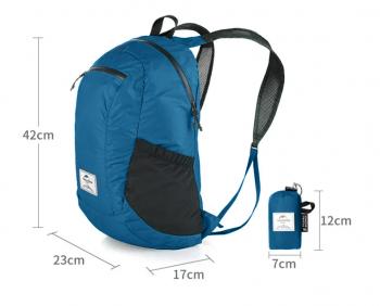 1 699 р. Рюкзак Naturehike 18L, голубой  nh17a012-b-bl  с доставкой в г. Воронеж. Увеличить фотографию 2