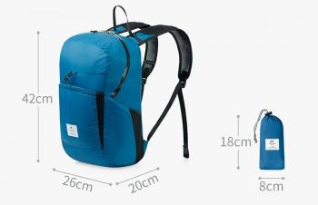 2 169 р. Рюкзак Naturehike 22 л, голубой  nh17a017-b-bl  с доставкой в г. Воронеж. Увеличить фотографию 3