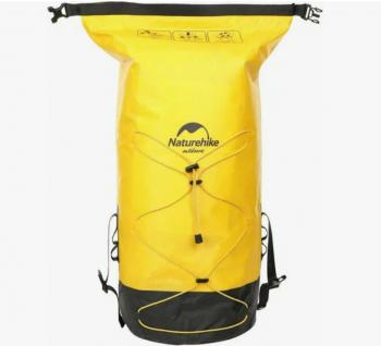 4 289 р. Рюкзак туристический Naturehike 40 л, ПВХ, желтый  nh21fsb04-y40l  с доставкой в г. Воронеж. Увеличить фотографию 6