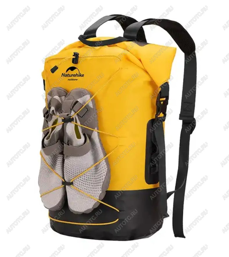 4 289 р. Рюкзак туристический Naturehike 40 л, ПВХ, желтый  nh21fsb04-y40l  с доставкой в г. Воронеж