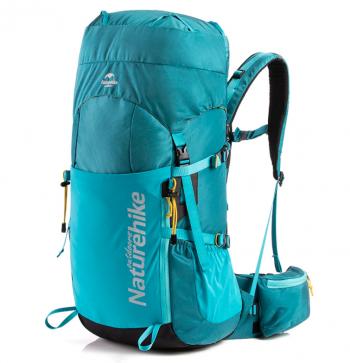 10 379 р. Рюкзак туристический Naturehike 45 л, голубой  nh18y045-q-bl  с доставкой в г. Воронеж. Увеличить фотографию 1
