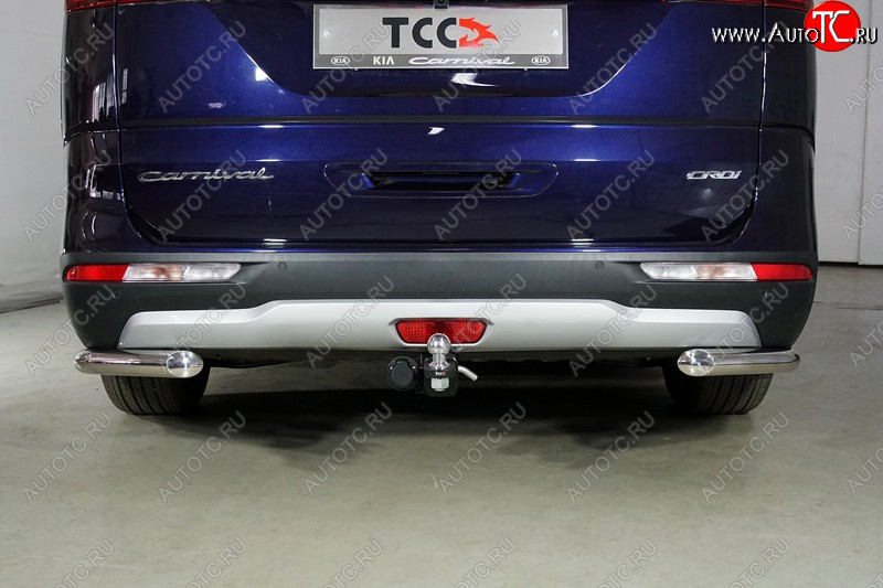 16 399 р. Фаркоп (тягово-сцепное устройство) ТСС Тюнинг KIA Carnival KA4 минивэн дорестайлинг (2020-2023) (оцинкованный, шар E)  с доставкой в г. Воронеж