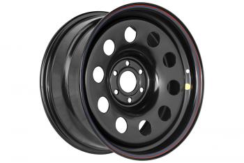8 449 р. Диск усиленный Nissan Navara D40 3.0TD стальной черный 6x114,3 8xR17 d66 ET+25  1780-61466bl+25  с доставкой в г. Воронеж. Увеличить фотографию 1