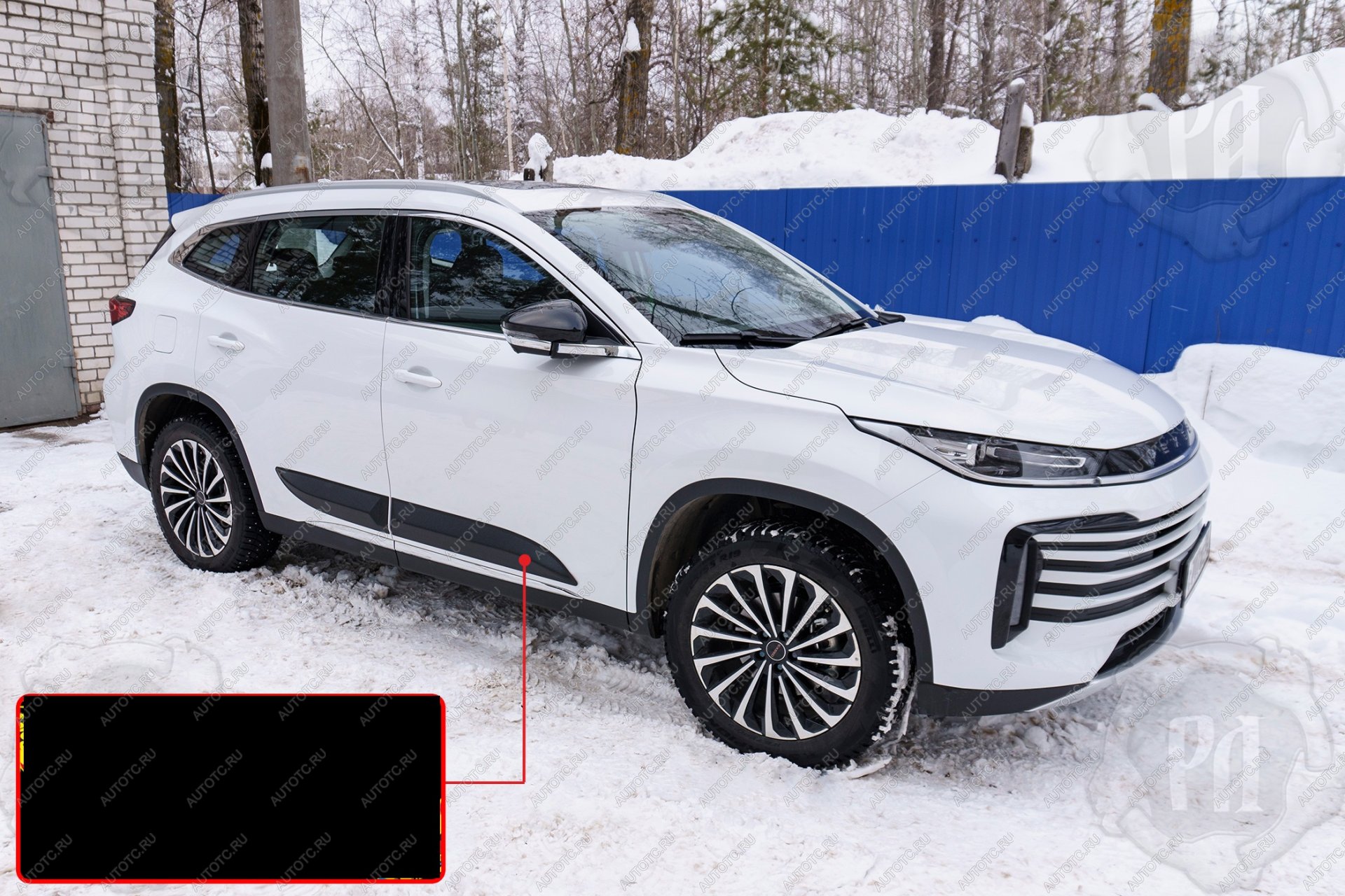 1 079 р. Молдинг двери передний правый Русская Артель EXEED TXL  дорестайлинг (2020-2021) (глянец под покраску)  с доставкой в г. Воронеж