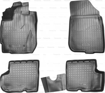 Ковер литьевой салонный ПЛ Norplast Nissan Terrano D10 дорестайлинг (2013-2016) (черный)