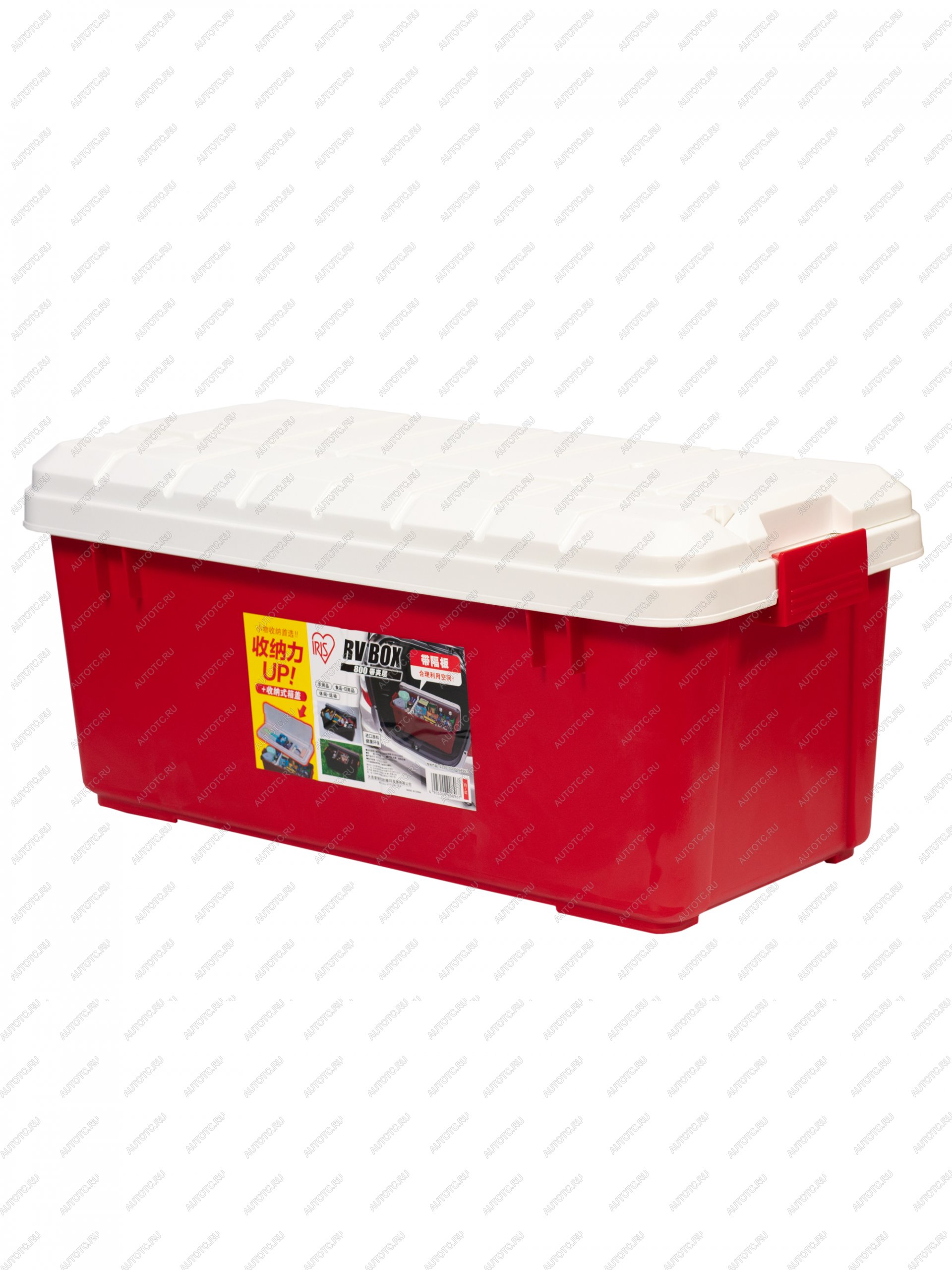 2 599 р. Ящик экспедиционный IRIS RV BOX 800 c двойной разделенной крышкой, WHITERED. 78,5x37x32,5 (уценка)  rv800cw_u  с доставкой в г. Воронеж