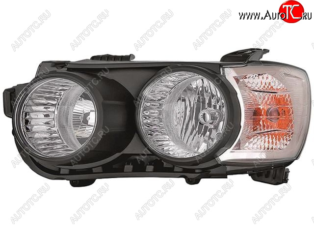 4 199 р. Левая фара (c электрокорректором) DEPO Chevrolet Aveo T300 седан (2011-2015)  с доставкой в г. Воронеж