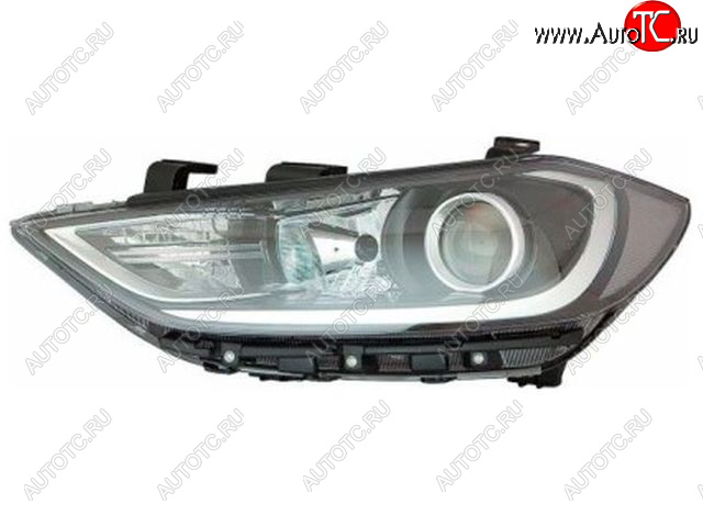 6 099 р. Левая фара (под корректор, линзован) CHINA  Hyundai Elantra  AD (2016-2019) дорестайлинг  с доставкой в г. Воронеж