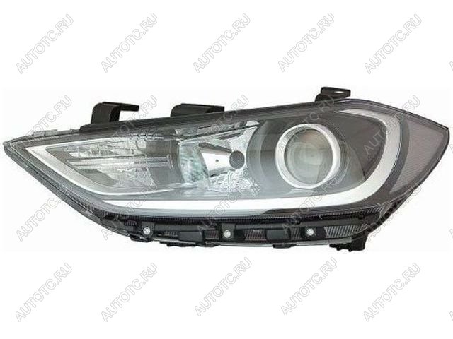7 749 р. Левая фара (под корректор, диодная) BODYPARTS  Hyundai Elantra  AD (2016-2019) дорестайлинг  с доставкой в г. Воронеж