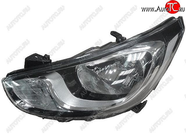 3 999 р. Левая фара (c электрокорректором) DEPO Hyundai Solaris RBr седан дорестайлинг (2010-2014)  с доставкой в г. Воронеж