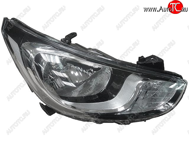 4 799 р. Правая фара (c электрокорректором) BODYPARTS Hyundai Solaris RBr седан дорестайлинг (2010-2014)  с доставкой в г. Воронеж