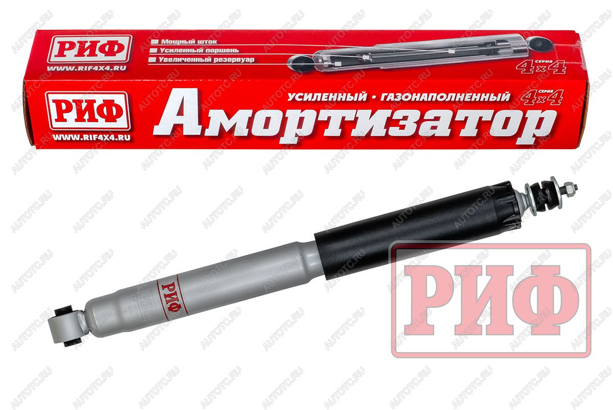 6 219 р. Амортизатор усиленный РИФ задний газовый Mitsubishi Pajero III, IV 2000+ штатный и лифт 0-40 мм  sag248  с доставкой в г. Воронеж