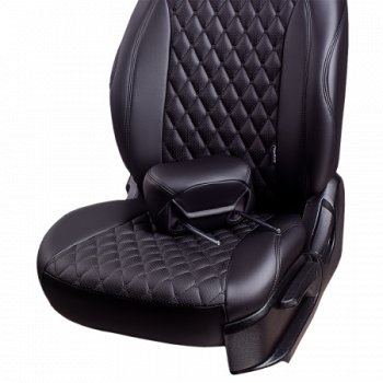18 349 р. Комплект чехлов для сидений (РЗС 40/60, 3Г, Орегон) БАЙРОН Lord Autofashion  Audi A3  8PA хэтчбэк 5 дв. (2003-2013) дорестайлинг, 1-ый рестайлинг, 2-ой рестайлинг, 3-ий рестайлинг (черный , вставка черная, строчка черная)  с доставкой в г. Воронеж. Увеличить фотографию 5