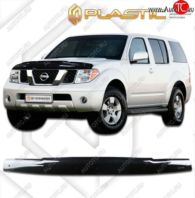 1 999 р. Дефлектор капота CA-Plastic  Nissan Terrano2  R20 (1999-2006) 2-ой рестайлинг (серия Classic черный)  с доставкой в г. Воронеж