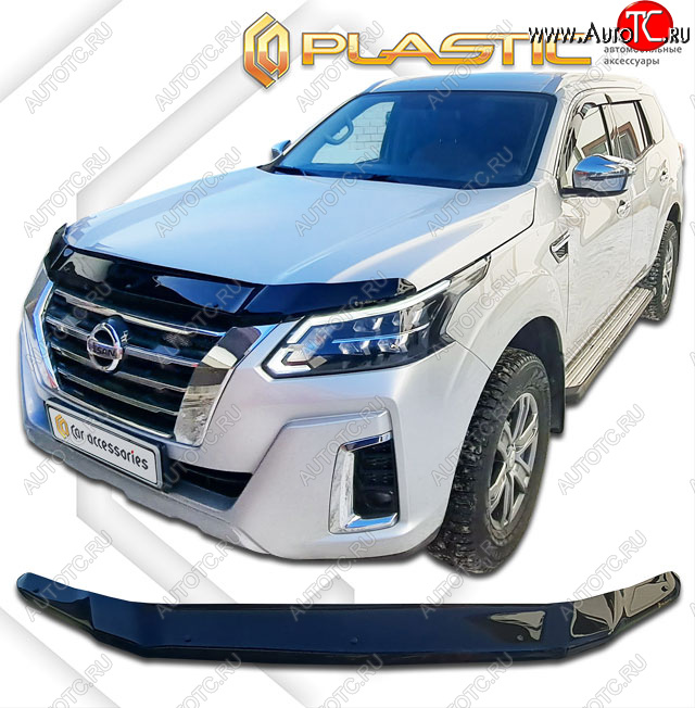 2 079 р. Дефлектор капота (р. ОАЭ) CA-Plastic  Nissan X-terra  D23 (2020-2025) (Classic черный)  с доставкой в г. Воронеж