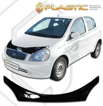 2 159 р. Дефлектор капота (Clavia) CA-Plastic Toyota Vitz XP10 хэтчбэк 5 дв. (1998-2001) (серия Classic черный)  с доставкой в г. Воронеж. Увеличить фотографию 2