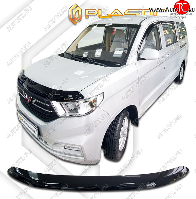 1 839 р. Дефлектор капота (рынок Китая) CA-Plastic  Wuling Hongguang V (2019-2023) (Classic черный)  с доставкой в г. Воронеж