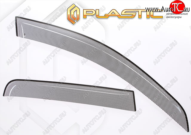 3 099 р. Ветровики дверей Шелкография черная CA Plastic на Mitsubishi Xpander Cross I поколение рестайлинг, минивэн, для рынка Юго-Восточной Азии, левый/правый руль 2022 - н.в.  с доставкой в г. Воронеж
