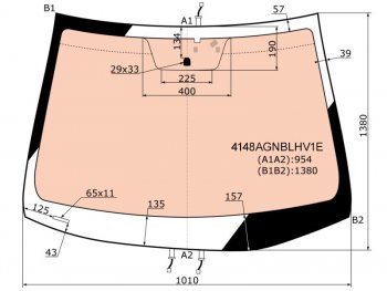 Стекло лобовое (Обогрев полный) Hyundai Solaris 10-17  Kia Rio 11-17  Hyundai Accent 11-17 FUYAO 4148AGNBLHV1E