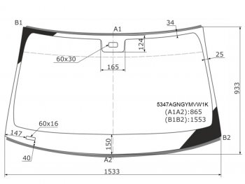 8 649 р. Стекло лобовое (Датчик дождя) Mercedes-Benz E-Class 02-09 FUYAO 5347AGNGYMVW1K  с доставкой в г. Воронеж. Увеличить фотографию 1