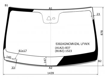 Стекло лобовое (Камера Датчик дождя Молдинг) Mercedes-Benz E-Class 20-23 XYG 5392AGNCMVZ4L LFW/X