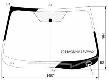 10 699 р. Стекло лобовое (Обогрев щеток) Subaru Forester 18-21 XYG 7944AGNHV LFW/H/X  с доставкой в г. Воронеж. Увеличить фотографию 1