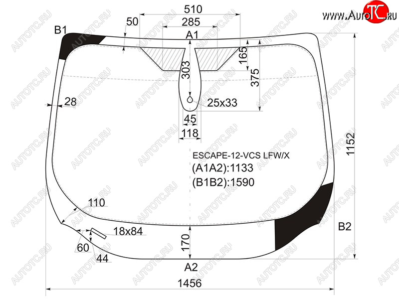 9 999 р. Стекло лобовое (Датчик дождя) Ford Kuga 13-19  Escape 12-19 XYG ESCAPE-12-VCS LFW/X  с доставкой в г. Воронеж