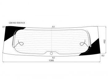10 999 р. Стекло заднее (Цвет зеленый Обогрев) Toyota Fortuner 15-20 XYG GN160 RW/H/X  с доставкой в г. Воронеж. Увеличить фотографию 1