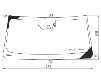 Стекло лобовое (Камера Датчик дождя) Toyota Land Cruiser (J300) 21-  Lexus LX 21- XYG LX-22-L-SZ LFW/X