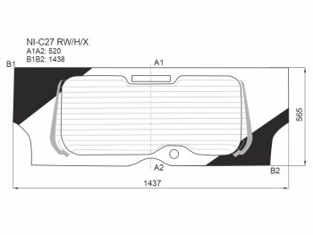 10 999 р. Стекло заднее (Цвет зеленый Обогрев) Nissan Serena 16-22 XYG NI-C27 RW/H/X  с доставкой в г. Воронеж. Увеличить фотографию 1
