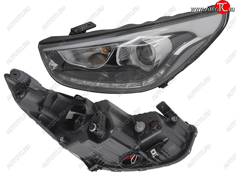 12 949 р. Фара левая (LED, ДХО) SAT Hyundai IX35 LM рестайлинг (2013-2018)  с доставкой в г. Воронеж