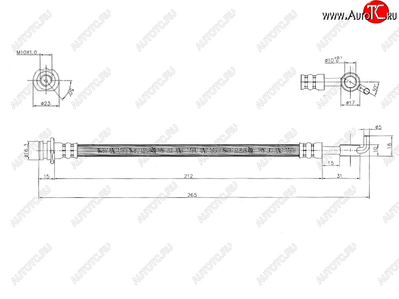 499 р. Шланг тормозной задний RH SAT  Nissan Qashqai  1 - Qashqai +2  1  с доставкой в г. Воронеж