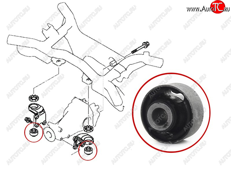 369 р. Сайлентблок Mitsubishi ASX 10-20  Lancer 07-17  Outlander 05-22  Citroen C4 Aircross 12-16  Mits SAT ST-3517A003  с доставкой в г. Воронеж