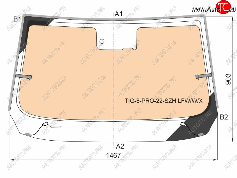 18 799 р. Стекло лобовое (Обогрев полный Датчик дождя Молдинг) Chery Tiggo 8 Pro 21- XYG TIG-8-PRO-22-SZH LFW/W/X  с доставкой в г. Воронеж