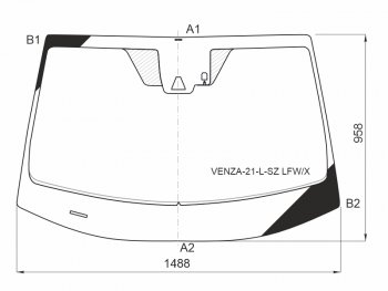 14 899 р. Стекло лобовое (Камера Датчик дождя) Toyota Venza 20- XYG VENZA-21-L-SZ LFW/X  с доставкой в г. Воронеж. Увеличить фотографию 1