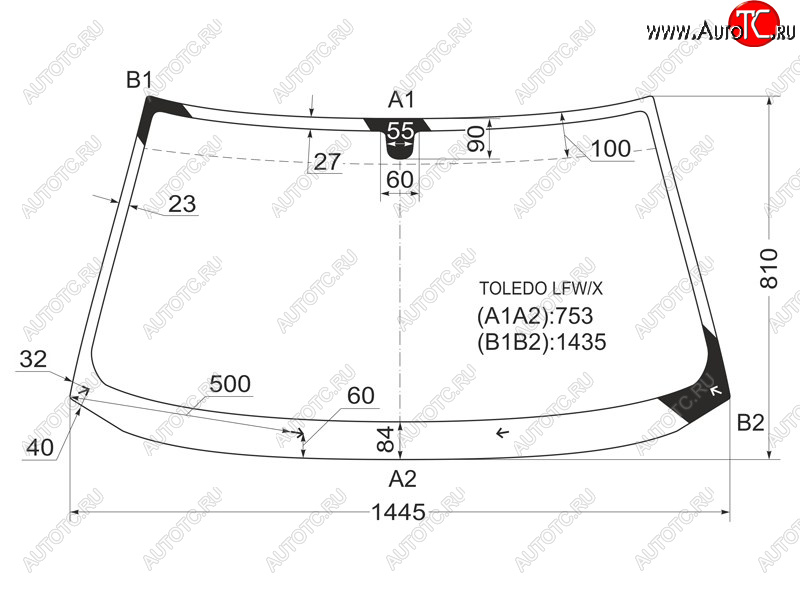 5 849 р. Стекло лобовое Chery Amulet A15 03-12  SEAT Toledo 91-99  Vortex Corda 10-12 XYG TOLEDO LFW/X  с доставкой в г. Воронеж