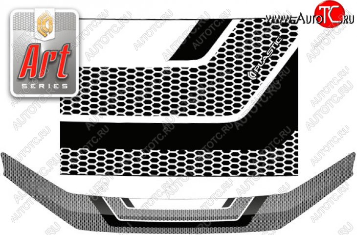 2 159 р. Дефлектор капота CA-Plastic  Haval H5 (2020-2023) рестайлинг (Серия Art серебро)  с доставкой в г. Воронеж