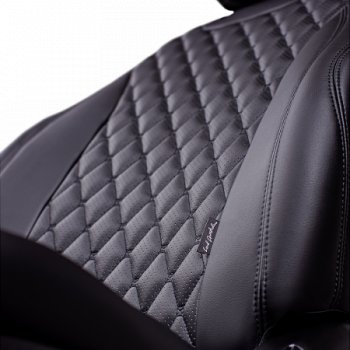 18 749 р. Комплект чехлов для сидений (РЗС 40/60, 3Г, Орегон) БАЙРОН Lord Autofashion  Audi A3  8PA хэтчбэк 5 дв. (2003-2013) дорестайлинг, 1-ый рестайлинг, 2-ой рестайлинг, 3-ий рестайлинг (черный, вставка черная, строчка черная)  с доставкой в г. Воронеж. Увеличить фотографию 4