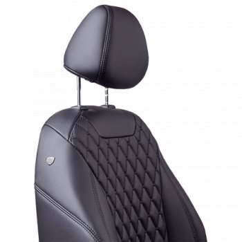 18 749 р. Комплект чехлов для сидений (РЗС 40/60, 3Г, Орегон) БАЙРОН Lord Autofashion  Audi A3  8PA хэтчбэк 5 дв. (2003-2013) дорестайлинг, 1-ый рестайлинг, 2-ой рестайлинг, 3-ий рестайлинг (черный, вставка черная, строчка черная)  с доставкой в г. Воронеж. Увеличить фотографию 6