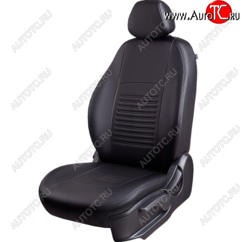 8 999 р. Комплект чехлов для сидений, (РЗС 60/40, 3Г Илана+Орегон) ТУРИН Lord Autofashion  Chevrolet Aveo ( T200,  T250) (2002-2011) хэтчбек 5 дв, седан, седан рестайлинг (черный, вставка черная, строчка черная)  с доставкой в г. Воронеж
