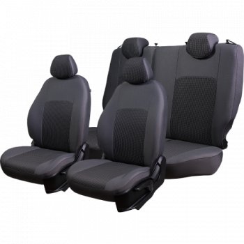 7 299 р. Комплект чехлов для сидений, (РЗС 40/60, 3Г жаккард) Дублин Lord Autofashion  Chevrolet Aveo  T300 (2011-2015) хэтчбек (серый, вставка серая, строчка серая)  с доставкой в г. Воронеж. Увеличить фотографию 4