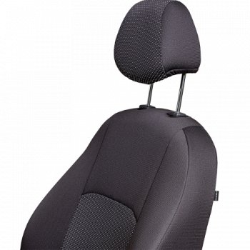 7 299 р. Комплект чехлов для сидений (РЗС 40/60, 3Г жаккард), Дублин Lord Autofashion  Chevrolet Aveo  T300 (2011-2015) хэтчбек (черный, вставка Ёж Белая, строчка черная)  с доставкой в г. Воронеж. Увеличить фотографию 2
